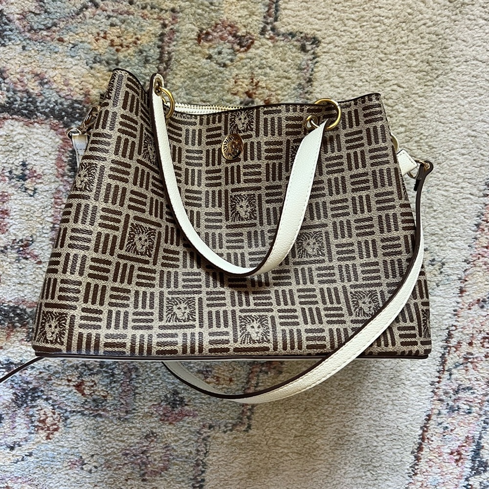 Anne Klein Logo Print Handbag